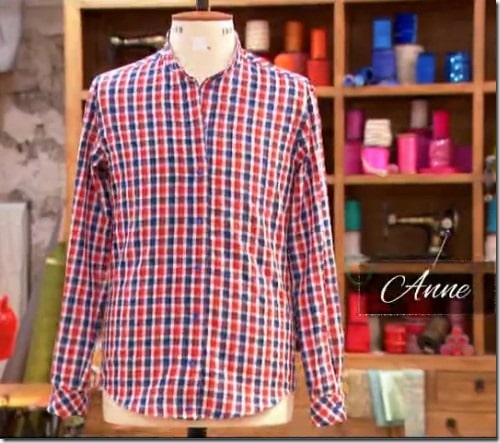 Cousu main chemise homme anne