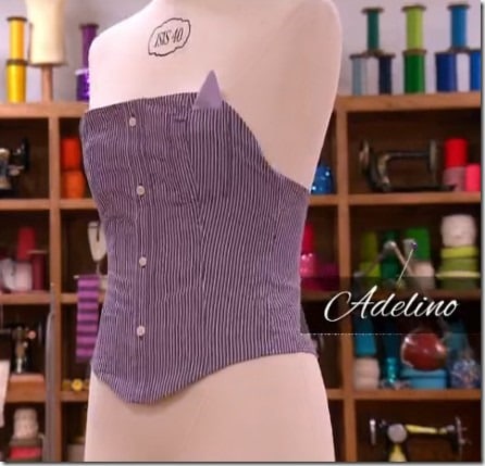 cousu main corset adelino