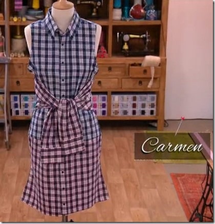 cousu main robe carmen