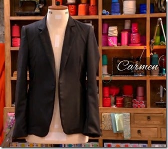 cousu main finale veste Carmen