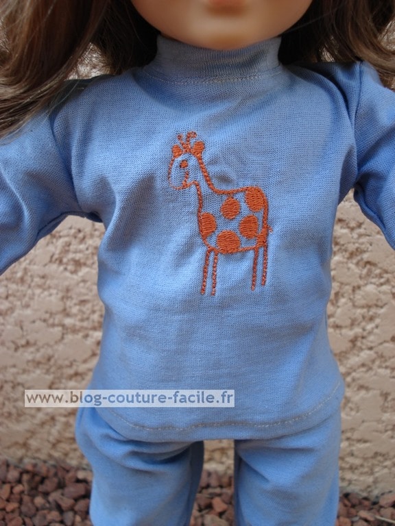 motif broderie girafe