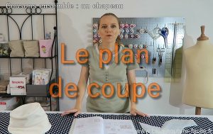 Le plan de coupe d'un patron de chapeau