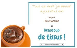 chocolat, tissus et couture