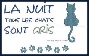 motif gratuit pour broderie machine chat