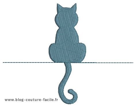 Motif Broderie Machine Gratuit Chat