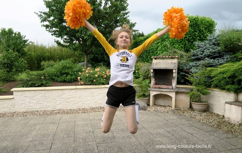 6 pcs pom-pom girl pompons: pom poms cheerleading avec poignées