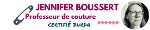 Jennifer Boussert professeur de couture certifié