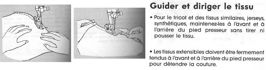 guider et diriger le tissu