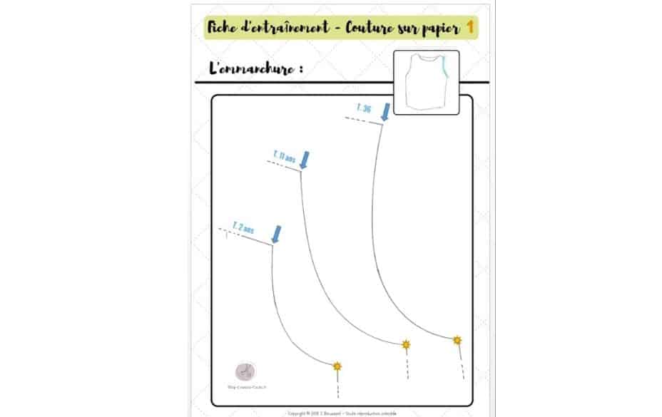 Fiche de couture emmanchure