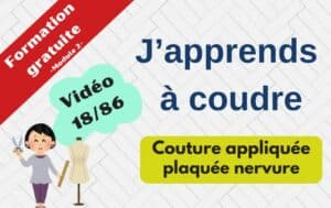 Cours couture appliquée plaquée nervure