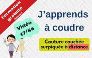 Cours couture couchée surpiquée à distance