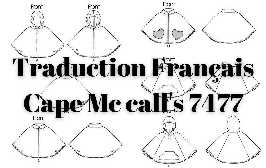 Traduction Français Cape Mc call's 7477