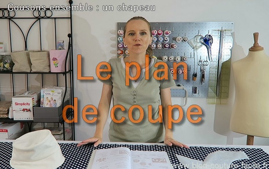 Le plan de coupe d'un patron de chapeau